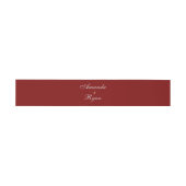エレガントな赤い文字の結婚式 招待状ベリーバンド (フラット)
