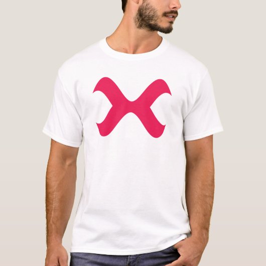 エレガントな赤い文字Xモノグラム Tシャツ (正面)