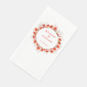 エレガントな赤い水彩のポピー - 結婚式 (コーナー)