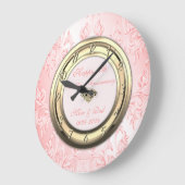 エレガントな赤い渦 結婚50周年 ラージ壁時計 (傾斜)