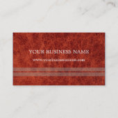 エレガントな赤い皮| 名刺 (裏面)