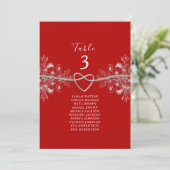 エレガントな赤い結婚式の席次表 (スタンド正面)