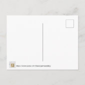 エレガントな赤い結婚式のSave the Date 案内ポストカード (裏面)