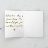 エレガントな赤い花のロマンチックなローズブーケデザイン 案内状 (内部)