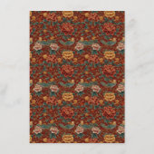 エレガントな赤い花の境界線 エンクロージャーカード (裏面)