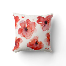 エレガントな赤い花の水彩画