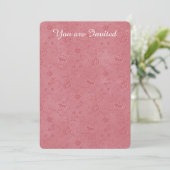 エレガントな赤い花の誕生日 招待状 (スタンド正面)