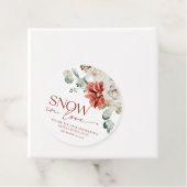 エレガントな赤い雪の恋愛 Winter ブライダルシャワー フェイバータグ (インサイチュ)
