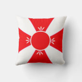 エレガントな赤と白 クッション (裏面)