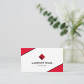 エレガントな赤と白 名刺 (スタンド正面)