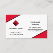 エレガントな赤と白 名刺 (裏面)