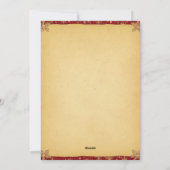 エレガントな赤と緑と金の祭りチェック シーズンカード (裏面)