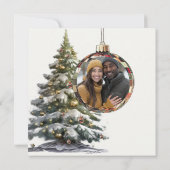 エレガントな赤と緑　結婚する季節です セーブザデート (裏面)