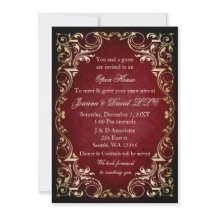 エレガントな赤と金のビジネス・コーポレートパーティー