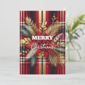 エレガントな赤と金のフェスティバルチェック シーズンカード (スタンド正面)