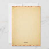 エレガントな赤と金のフェスティブチェック シーズンカード (裏面)