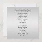 エレガントな赤と銀の結婚式招待状 招待状 (裏面)