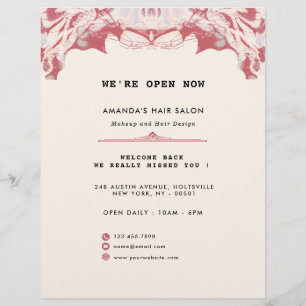 エレガントな赤と黒の水彩のフライヤー チラシ