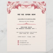 エレガントな赤と黒の水彩のフライヤー チラシ (裏面)