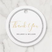 エレガントな赤のカップル モノグラム ウェディング フェイバータグ (裏面)