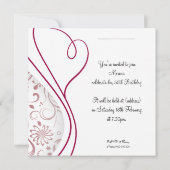 エレガントな赤の広場の招待状 招待状 (裏面)
