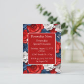 エレガントな赤白青の愛国的な花園 招待状 (スタンド正面)