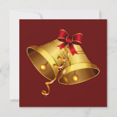 エレガントな赤金クリスマス＆ホリデーパーティー 招待状 (裏面)