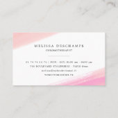 エレガントな赤面のピンクのブラシの打撃 名刺 (裏面)