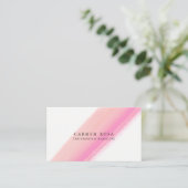 エレガントな赤面のピンクのブラシは紹介カードをなでます 紹介カード (スタンド正面)