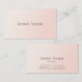 エレガントな赤面のピンクのモダンな最小主義の明白な贅沢 名刺 (正面/裏面)