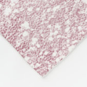 エレガントな赤面のピンクの抽象芸術の粋でガーリーなグリッター フリースブランケット (角)