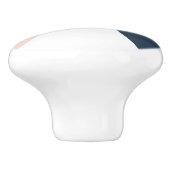 エレガントな赤面のピンク及び濃紺の幾何学的な三角形 セラミックノブ (側面)