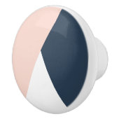 エレガントな赤面のピンク及び濃紺の幾何学的な三角形 セラミックノブ (右)