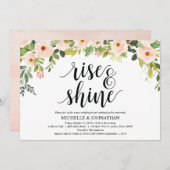 エレガントな赤面のポストの結婚式のブランチの招待状カード 招待状 (正面/裏面)