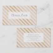 エレガントな赤面の偽造品の金ゴールドのグリッターの魅力的なパーソナライズ 名刺 (正面/裏面)