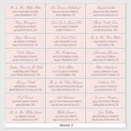 エレガントな赤面グレーのスクリプト24ウェディングゲストアドレス シール