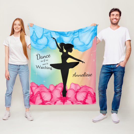 エレガントな踊りのバレリーナ フリースブランケット (インサイチュ)
