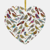 エレガントな踊りの上品の鳥 セラミックオーナメント (正面)