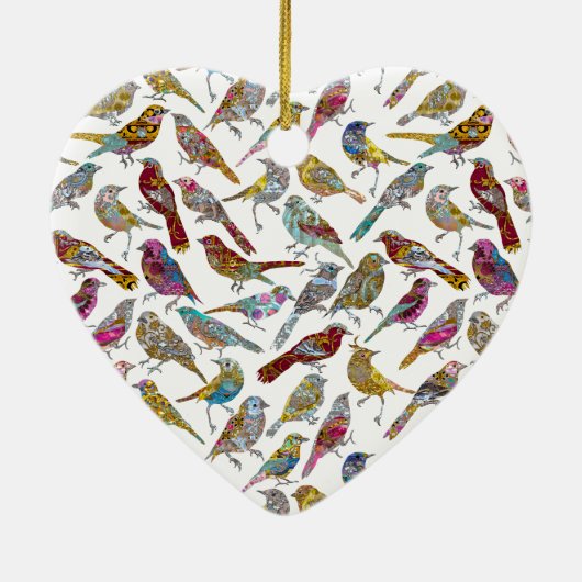 エレガントな踊りの上品の鳥 セラミックオーナメント (裏面)