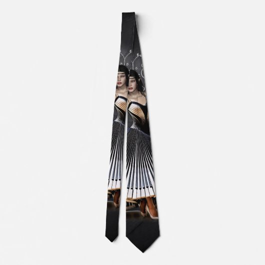 エレガントな踊り女性 ネクタイ (裏面)