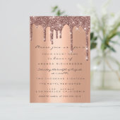 エレガントな輝きが滴るローズゴールドのウェディング 16歳の誕生日 招待状 (スタンド正面)