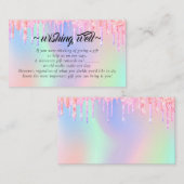 エレガントな輝きが滴る結婚式のウィッシュウェル エンクロージャーカード (正面/裏面)