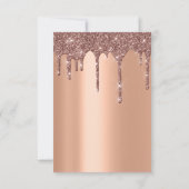 エレガントな輝きが漂うローズゴールドのウェディング 16歳の誕生日 招待状 (裏面)