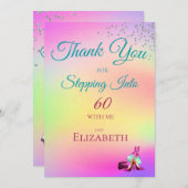 エレガントな輝きのカラフルな世界へようこそ 招待状 (正面/裏面)