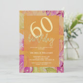 エレガントな輝きのゴールドカリグラフィー誕生日 招待状 (スタンド正面)