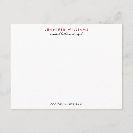 エレガントな輝きのスタイリスト ポシュマーク サンクスカード ポストカード (裏面)