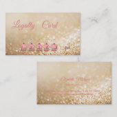 エレガントな輝きのボケカップケーキ ロイヤリティカード (正面/裏面)