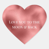 エレガントな輝きの赤 ハートシール (正面)