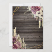 エレガントな輝きの雫, ガラス, 花の退職  招待状 (裏面)