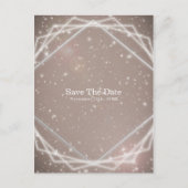 エレガントな輝き 現代の幾何学的なデザインの結婚式予告 案内ポストカード (正面)
